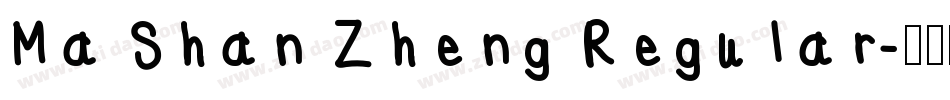 Ma Shan Zheng Regular字体转换